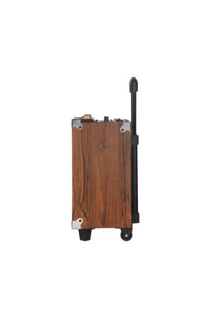 BQ8 Taşınabilir Büyük Boy Kablosuz Hoparlör Şarjlı Bluetooth Speaker Hafıza Kartı ve Usb Girişli Ses Sistemi Uzaktan Kumandalı Fm Radyolu Kablosuz Mikrofonlu 40W Ahşap Kabin Ses Bombası