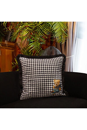 Picniker Teddy 2 Kadife Yastık/Kırlent (Dolgu Boncuk Elyaf, Ulusl. Yıkama Ve Solmama Sertifikası)