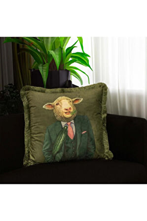 Mr. Sheep Yastık Yastık/Kırlent (Dolgu Boncuk Elyaf, Ulusl. Yıkama Ve Solmama Sertifikası)