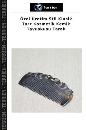 Özel Üretim Stil Klasik Tarz Kozmetik Kemik Tavuskuşu Tarak