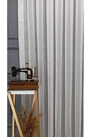 Farbateks Dikim Brillant Zarif Dökümlü Sade Düz Tasarım Model Land 1/3 Kat Pileli Tül Perde