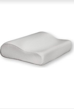 Ortopedik Visco Boyun Destekli Yastık Boyun Düzleşmesi ve Boyun Fıtığı İçin Hafızalı Visco Yastık 60x40x14-12cm