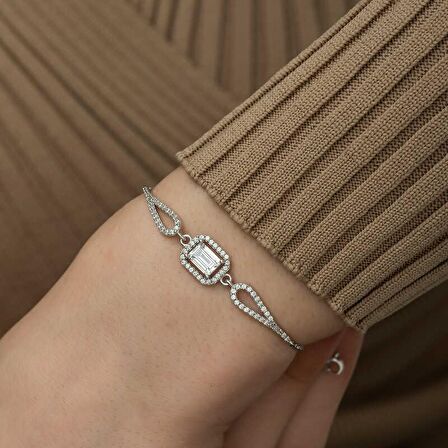 Gümüş Baget Bileklik 