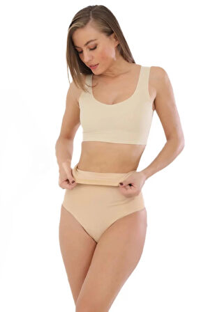 Lazer Kesim Yüksek Bel Slip Korse