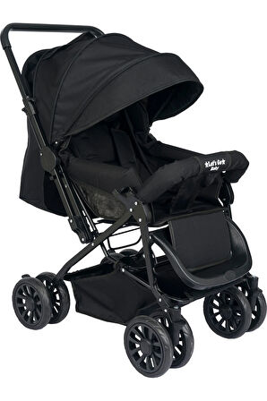 Berre Ergonomik Katlanabilir Konforlu Bebek Arabası Siyah Bebek Puset