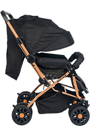 Çift Yönlü Ergonomik Bebek Arabası Bebek Puset Dayanıklı Katlanabilir Siyah Gri Bej Gold