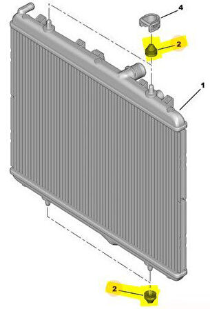 Citroen Ds5 Radyator Lastik (2012-2015) 1.6 HDI, 2.0 HDI, 1.6 L THP 1312C3