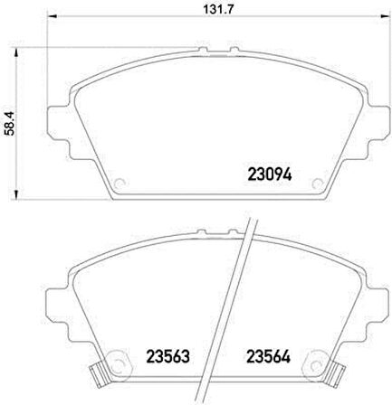 Nissan Primera Ön Fren Balata (2002-2008) 2.0, 1.6 45022S1AE02