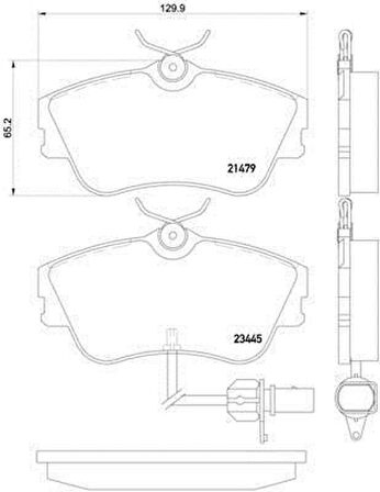 Volkswagen Transporter Ön Fren Balata (1995-2003) 2.4, 1.9 7D0698151B