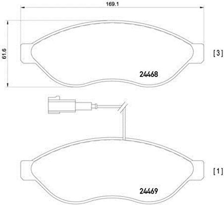 Fiat Ducato Ön Fren Balata (2006-2014) 2.2, 3.0 77364160