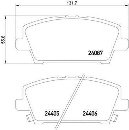 Honda Civic Ön Fren Balata (2006-2012) 1.3, 1.6, 1.8, 1.4 45022SMGE00