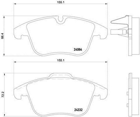 Peugeot 508 Ön Fren Balata (2010-2014) 2.0 HDI, 1.6 L THP 425403