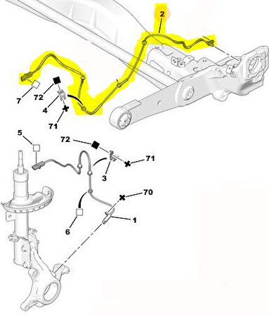 Citroen Jumpy Arka Abs Kablosu (2006-2014) 1.6 HDI, 2.0 HDI 4545F0