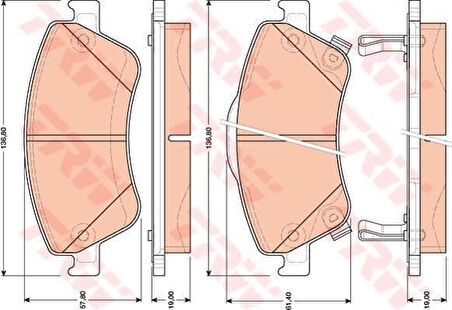 Toyota Corolla Ön Fren Balata (2007-2013) 1.4 0446502210