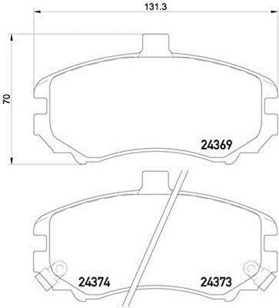 Hyundai Elantra Ön Fren Balata (2004-2008) 1.6 581012DA50