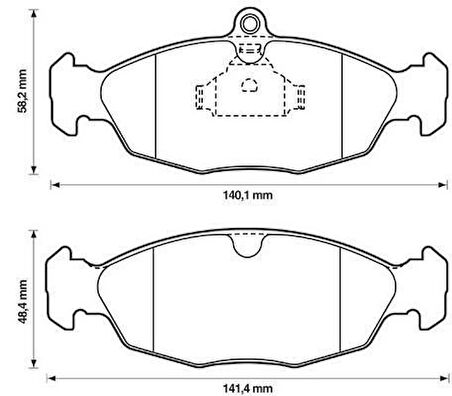 Opel Astra Ön Fren Balata (1994-1999) 1.4 1605087