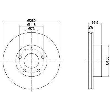 Fiat Ducato Ön Fren Disk (2001-2006) 2.0 JTD 1300501080