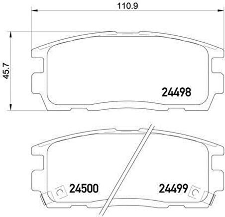 Opel Antara Arka Fren Balatasi (2006-2014) 2.0 96626076