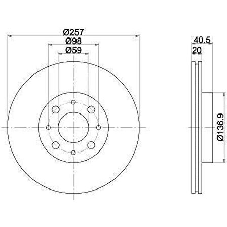 Fiat Palio Ön Fren Disk (1996-2012) 1.4, 1.2, 1.6, 1.3 JTD 46423415