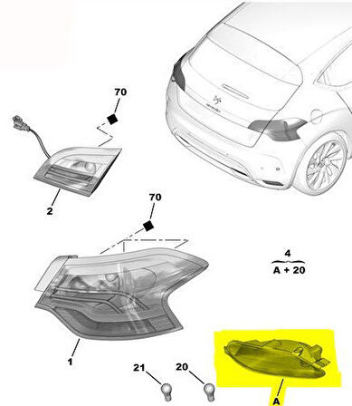 Fiat Punto Evo Arka Sis Sağ (2009-2011) 1.4, 1.2 6351LG