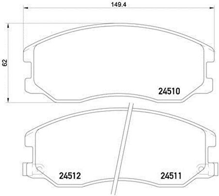 Chevrolet Captiva Ön Fren Balata (2006-2014) 2.0 96626070