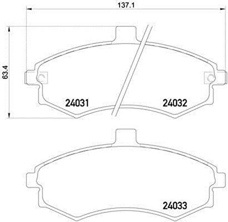 Hyundai Matrix Ön Fren Balata (2005-2011) 1.6, 1.5 CRDI 581012DA40