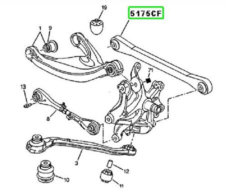 Citroen C5 Salincak Arka (2008-2015) 2.0, 1.6 HDI, 2.0 HDI, 1.6 L THP 5175CF