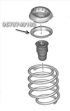 Peugeot 308 Ön Amortisör Takozu (2014-2022) 1.5 HDI, 1.2 THP, 1.2 VTI, 1.6 HDI, 1.6 L THP 9678749180