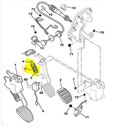 Citroen Berlingo Debriyaj Pedali (2008-2019) 1.6 HDI 2148K6