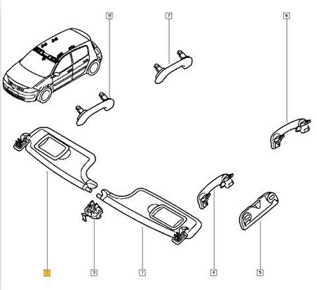 Renault Megane Güneşlik (2003-2012) 1.4, 1.6, 2.0, 1.5 DCI 8200246819