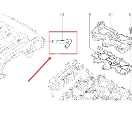 Renault Laguna Yağ Buhar Boru/Hortum (2001-2008) 1.6 8200193033