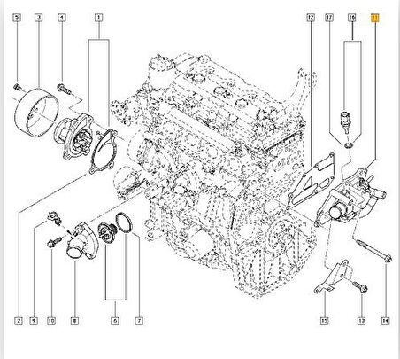 Nissan Qashqai Termostat (2006-2014) 1.6 110601KA1A