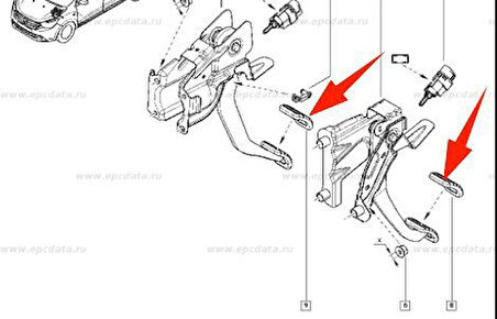 Renault Clio Symbol Debriyaj Pedal Lastiği (2013-2020) 0.9, 1.2, 1.5 DCI 465310981R