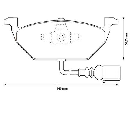 Skoda Octavia Ön Fren Balata (1997-2012) 1.6, 1.4TSI, 1.9 TDI, 1.6 TDI, 1.6 FSI 1K0698151D