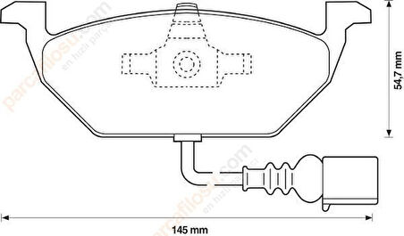 Volkswagen Jetta Ön Fren Balata (2004-2015) 2.0, 1.6, 1.2 TSI, 1.6 TDI, 1.9 TDI 1K0698151D