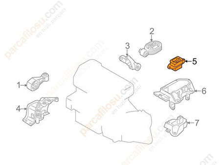 Renault Captur Motor Takoz Sol (2020-2024) 1.3 TCE, 1.5 DCI 112204BB0A
