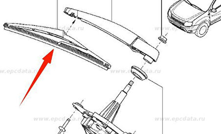 Citroen Saxo Arka Cam Silecek Kolu (1999-2003) 1.4, 1.6, 1.5 1635157180