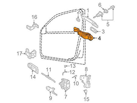Skoda Octavia Kapi Kolu Ön Diş (2001-2009) 1.8 3U0837886