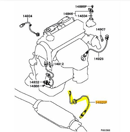 Mitsubishi Lancer Oksijen Sensörü (2003-2008) 1.6 MN128424