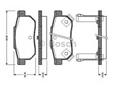 Honda Jazz Arka Fren Balatasi (2002-2017) 1.4, 1.3 43022SF1525