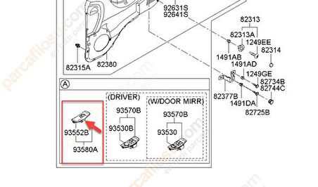 Hyundai H100 Düğme Kapi Ön Cam (2012-2019) 2.5 CRDI 935804F001MP