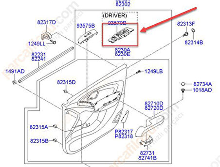 Hyundai İx35 Düğme Kapi Ön Cam (2010-2015) 1.6 GDI, 2.0 CRDI 935702Y010MBS