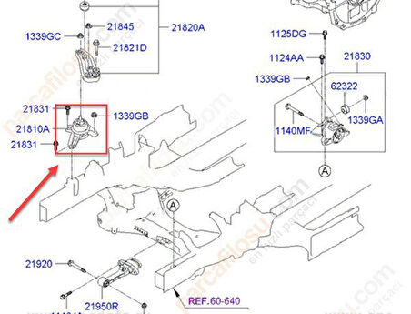 Hyundai İx35 Motor Takoz Sağ (2010-2015) 1.6 GDI 218102Y500