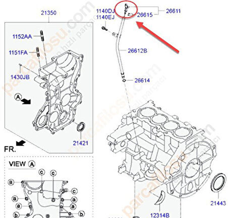 Kia Rio Yağ Çubuğu (2017-2019) 1.2, 1.4 2661103900