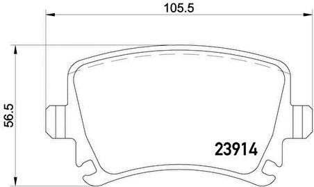 Volkswagen Scirocco Arka Fren Balatasi (2015-2018) 2.0 1K0698451D