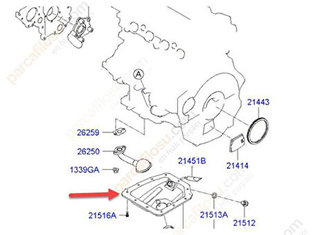 Hyundai İ30 Yağ Karteri (2013-2016) 1.6, 1.6 GDI 215102B030