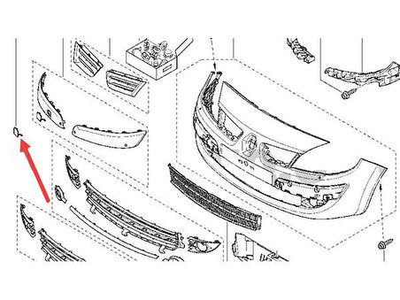 Renault Megane Scenic Ön Tampon Çeki Kapak (2006-2009) 2.0, 1.6 7701477311