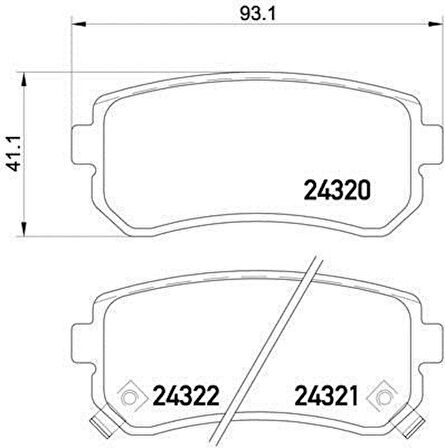 Hyundai İ30 Arka Fren Balatasi (2007-2011) 1.6, 1.4, 1.6 CRDI 583021GA00
