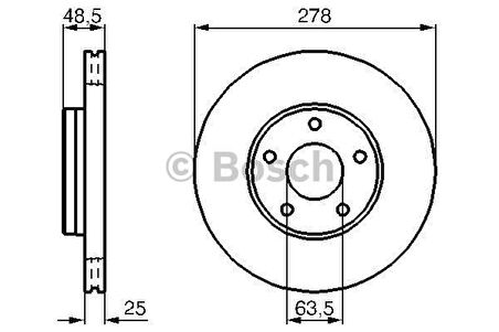  Focus Ön Fren Disk (2004-2011) 1.6 ZETEC, 1.4 L DURATEC, 1.6 TDCI DURATORG AV611125BB
