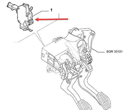 Fiat İdea Debriyaj Pedal Müşürü (2004-2007) 1.4, 1.3 JTD 51835627